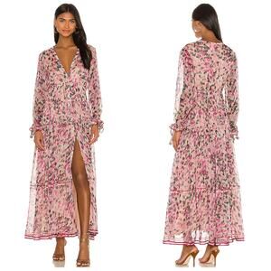 Rococo Sand Pink Floral Maxi Dress